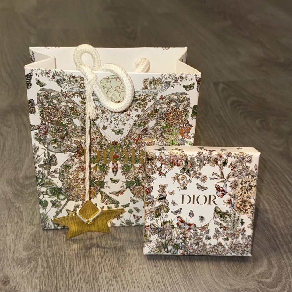 dior holiday shopping bag & box top